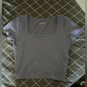 purple holster square neck baby tee